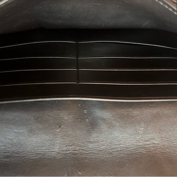 SOLD Coach Black Tea Rose Floral clutch holdover Crossbody - Picture 6 of 6